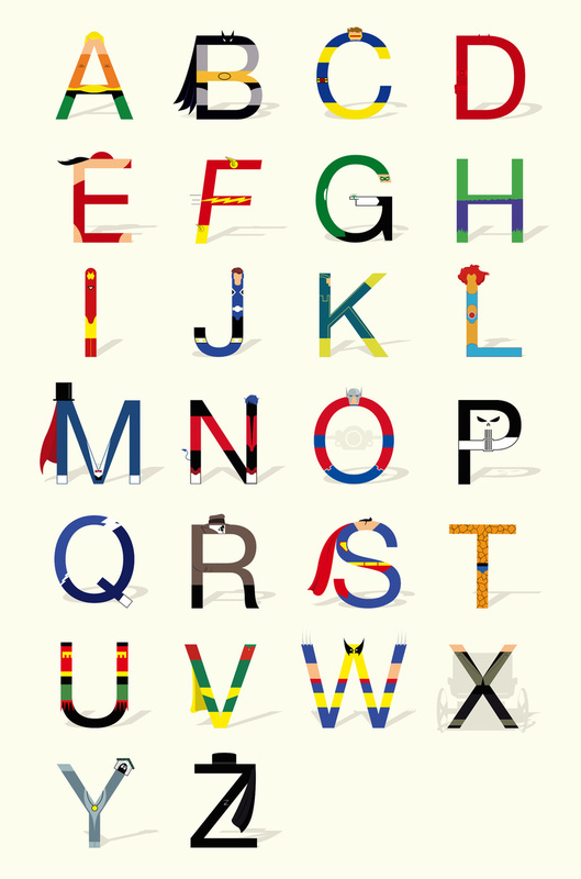superhero alphabet